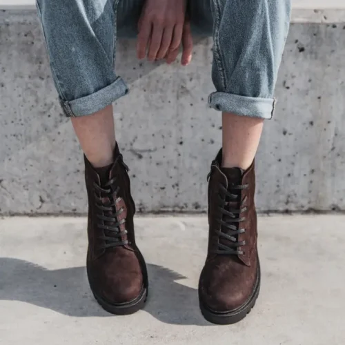 Women’s Chocolate Suede Winter Ankle Boots