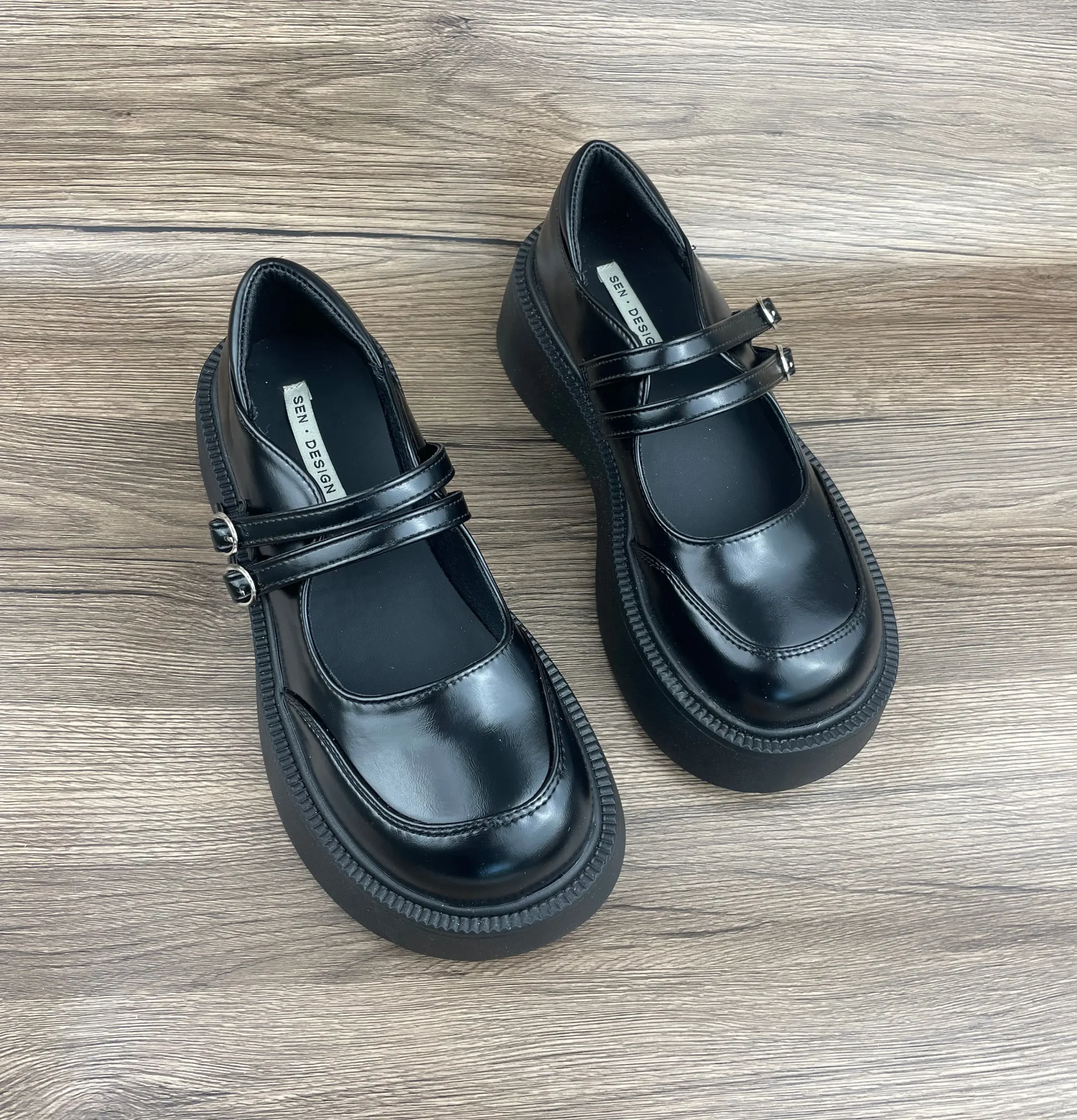 Mary Jane Campus Small Leather Shoes Black Mary